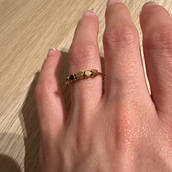 18K Gold Plated Beaded Delicate Ring size 7, 8 - Picture 5 of 7